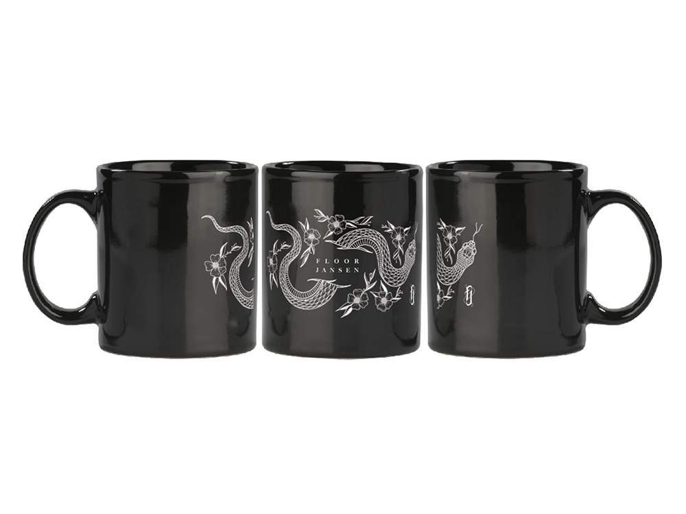 Snake Print Mug Black