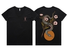 Snake Print Ladies T-Shirt Black